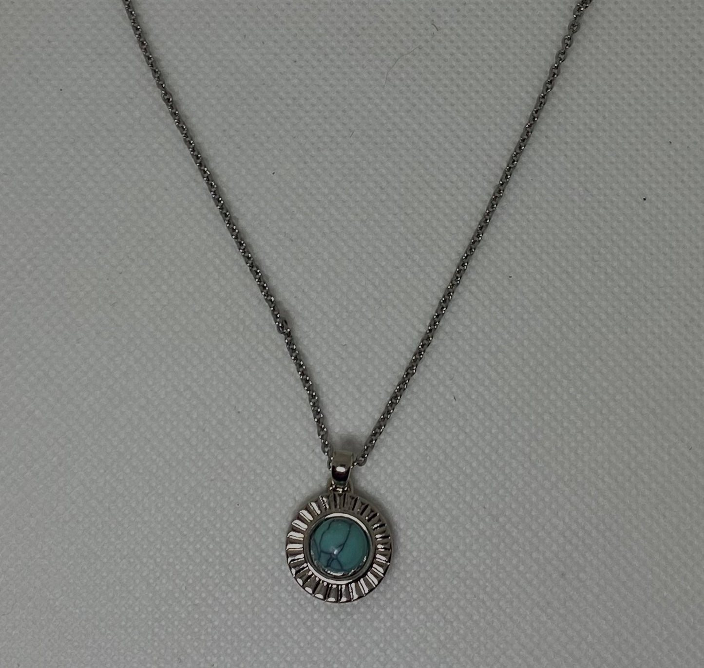 #13 Necklace with Turquoise Toned Stone
