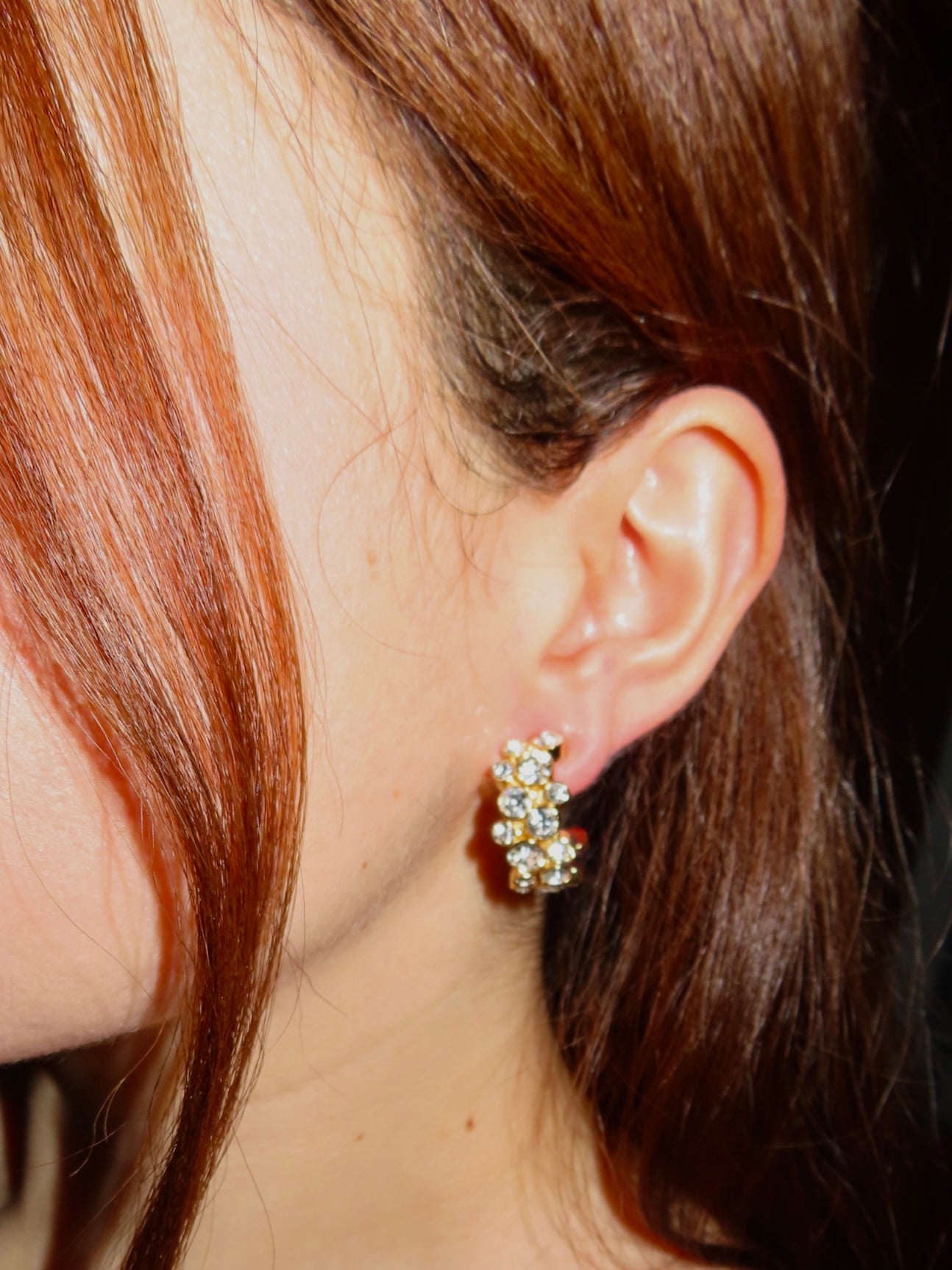 #61 Gold Diamonice Hoop Earrings