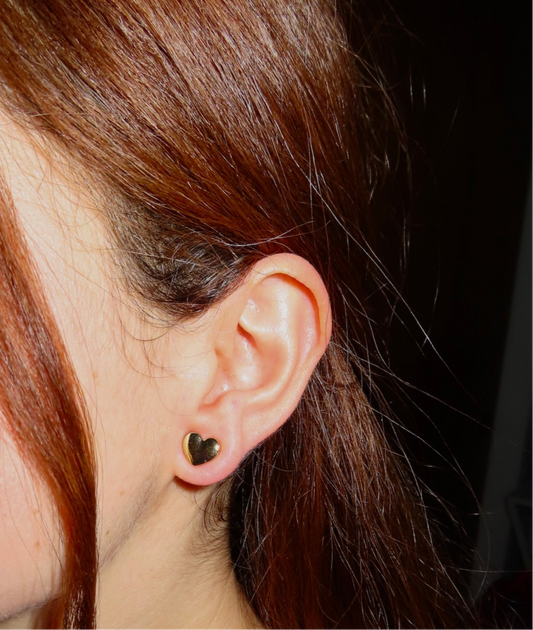 #60 Gold Heart Shaped Earrings