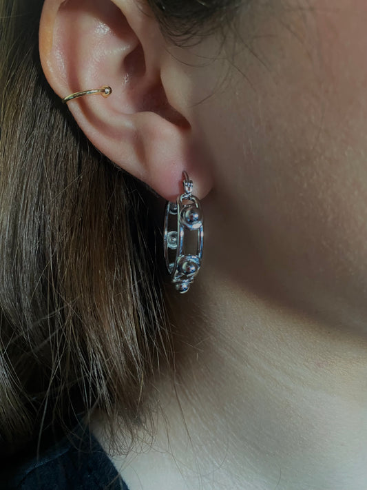 #58 Silver Hoop Earrings