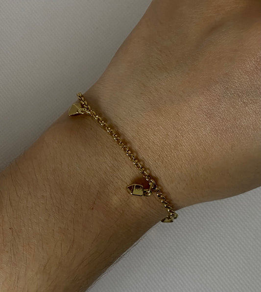 #18 Gold-plated Bracelet with Geometric Charms