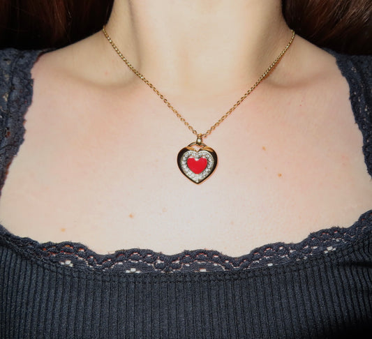 #28 Gold Necklace with Heart Pendant