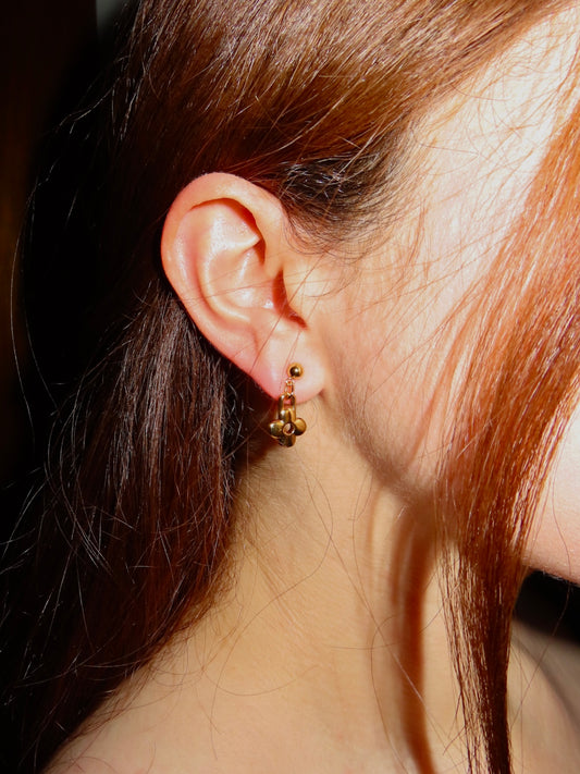 #48 Gold Clover Earrings